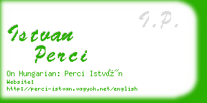 istvan perci business card